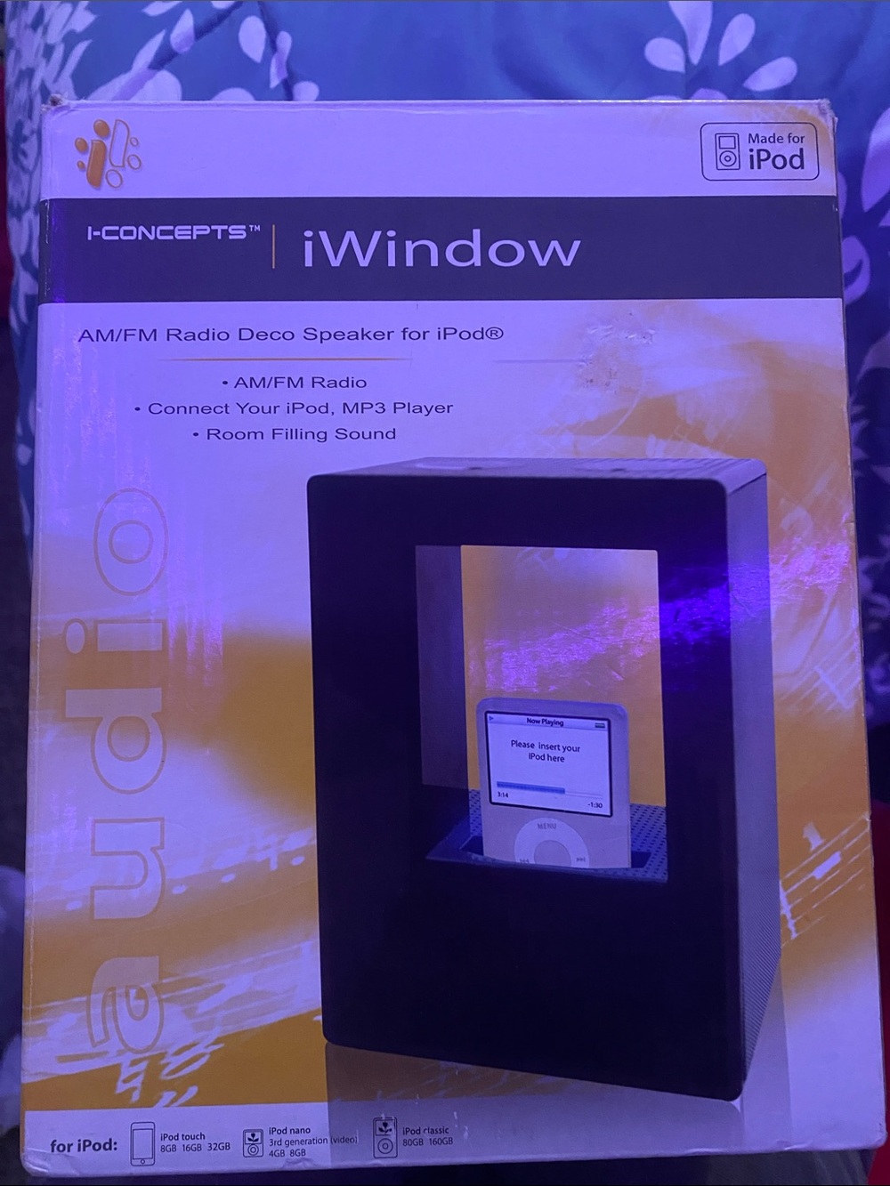 The Sak purple iWindow iPod Speaker Box
